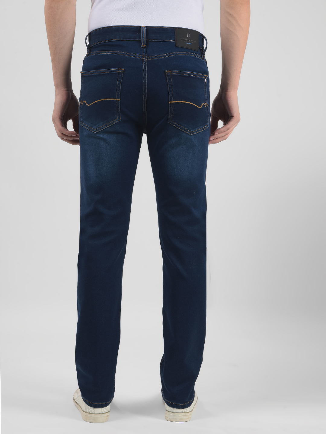 Numero Uno Men Solid Dark Blue Jeans